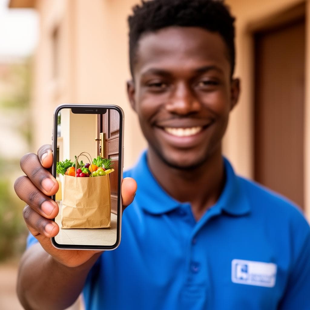 A Jomppa agent documenting completed delivery proof